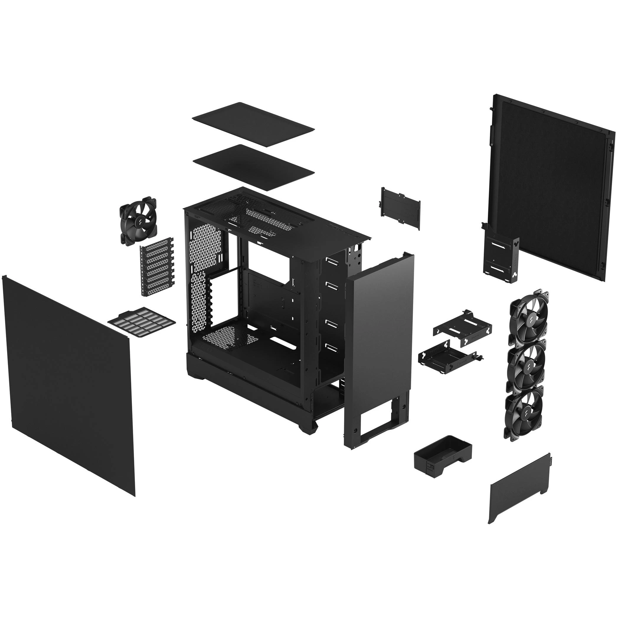 „Fractal Design“ | „Pop XL“ | Šoninis langas | Juodas Solid | E-ATX iki 280 mm, ATX, mATX, Mini ITX | ATX