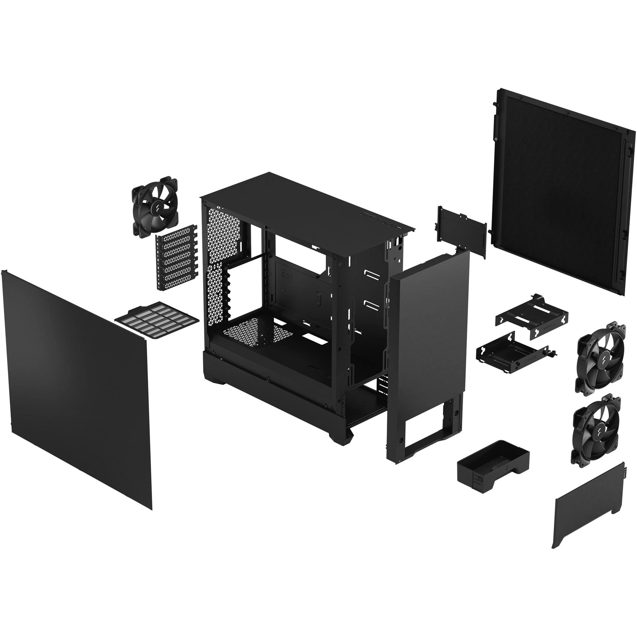 „Fractal Design“ | „Pop Silent“ | Šoninis langas | Juodas Solid | ATX, mATX, Mini ITX | ATX