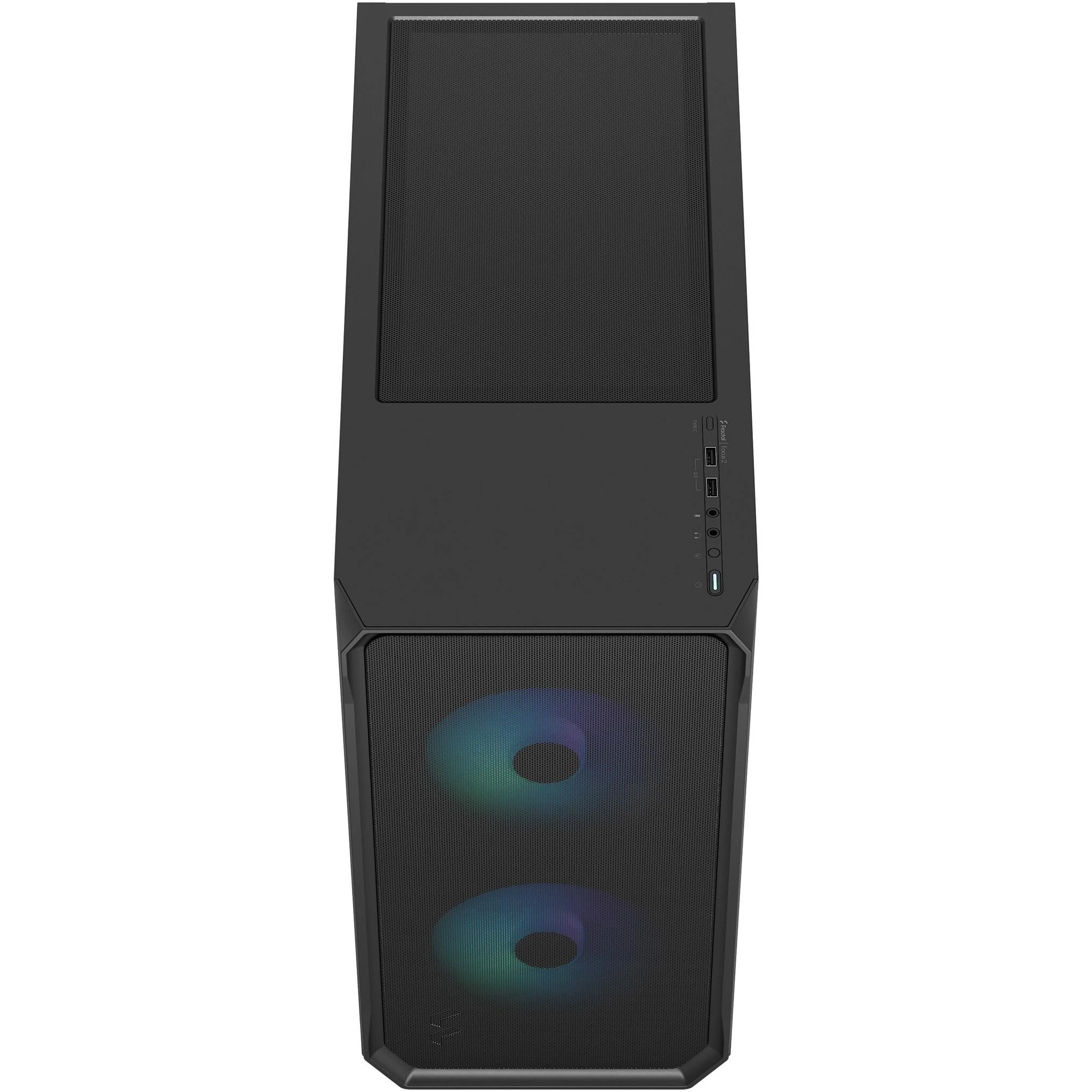 „Fractal Design“ | „Focus 2“ | Šoninis langas | RGB Juodas TG skaidraus atspalvio | Midi bokštas | ATX