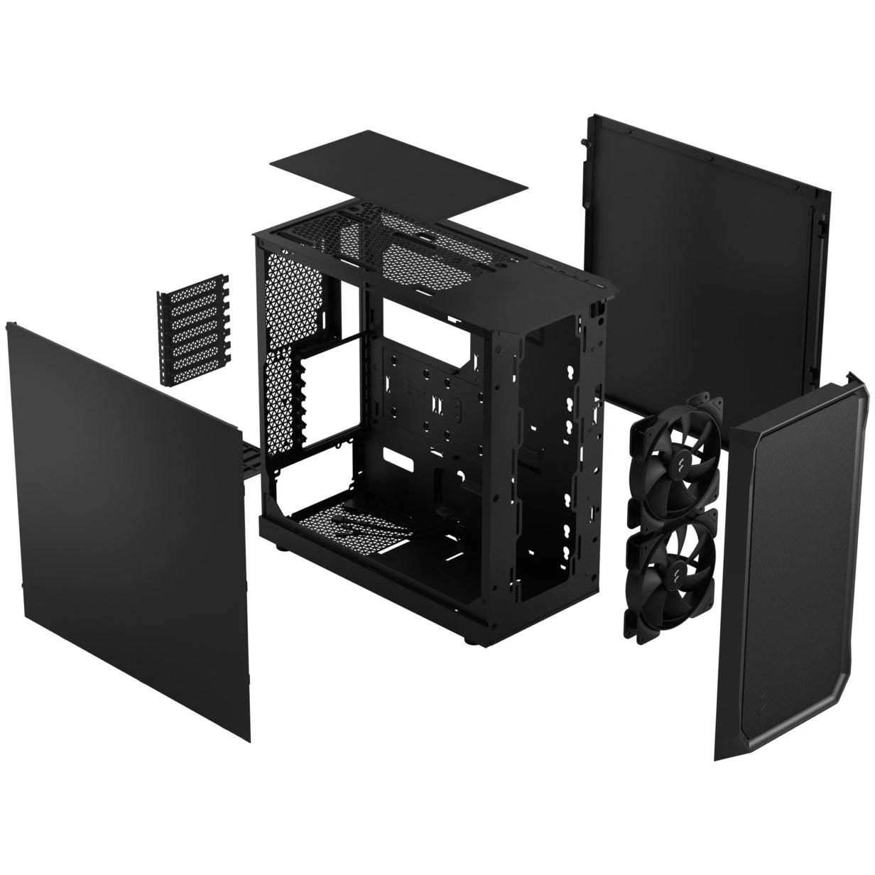 „Fractal Design“ | „Focus 2“ | Šoninis langas | „Juodas Solid“ | „Midi Tower“ | ATX