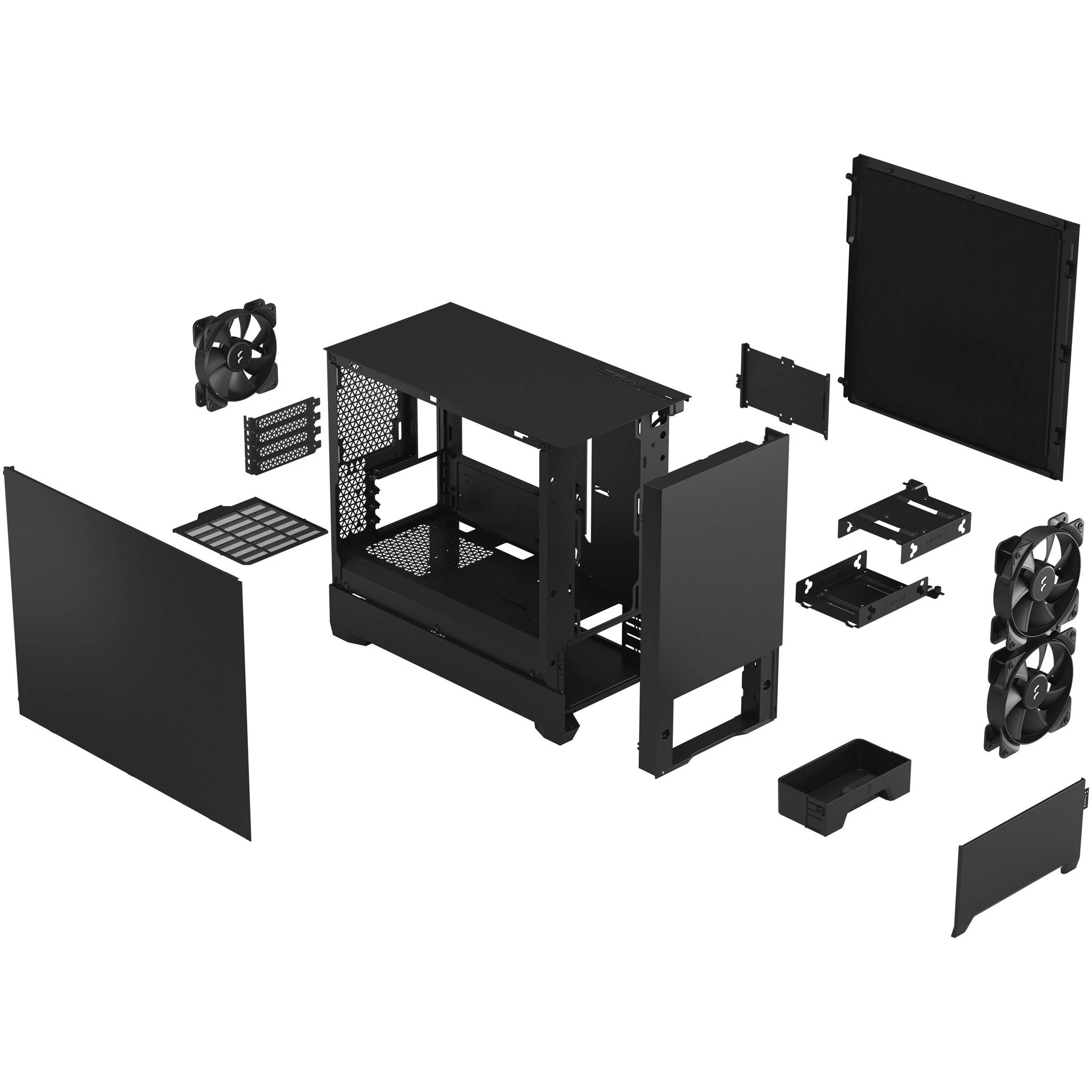„Fractal Design“ | „Pop Mini Silent“ | Šoninis langas | Juodas Solid | mATX, Mini ITX | ATX