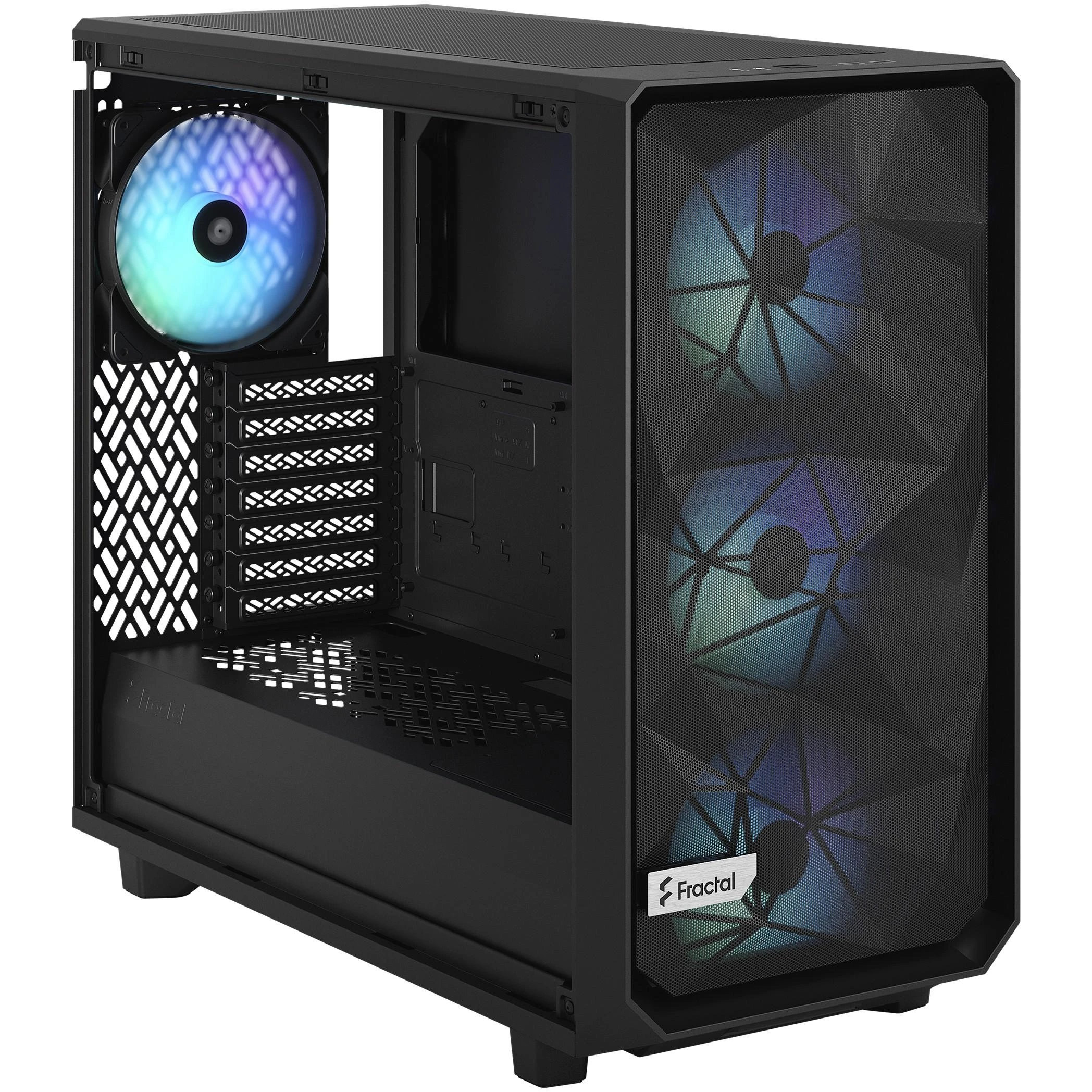 Fractal Design Fraktalų dizainas | Meshify 2 Lite RGB TG šviesos atspalvis | Šoninis langas | Juodas | E-ATX | Įtrauktas maitinimo šaltinis Nr. | ATX