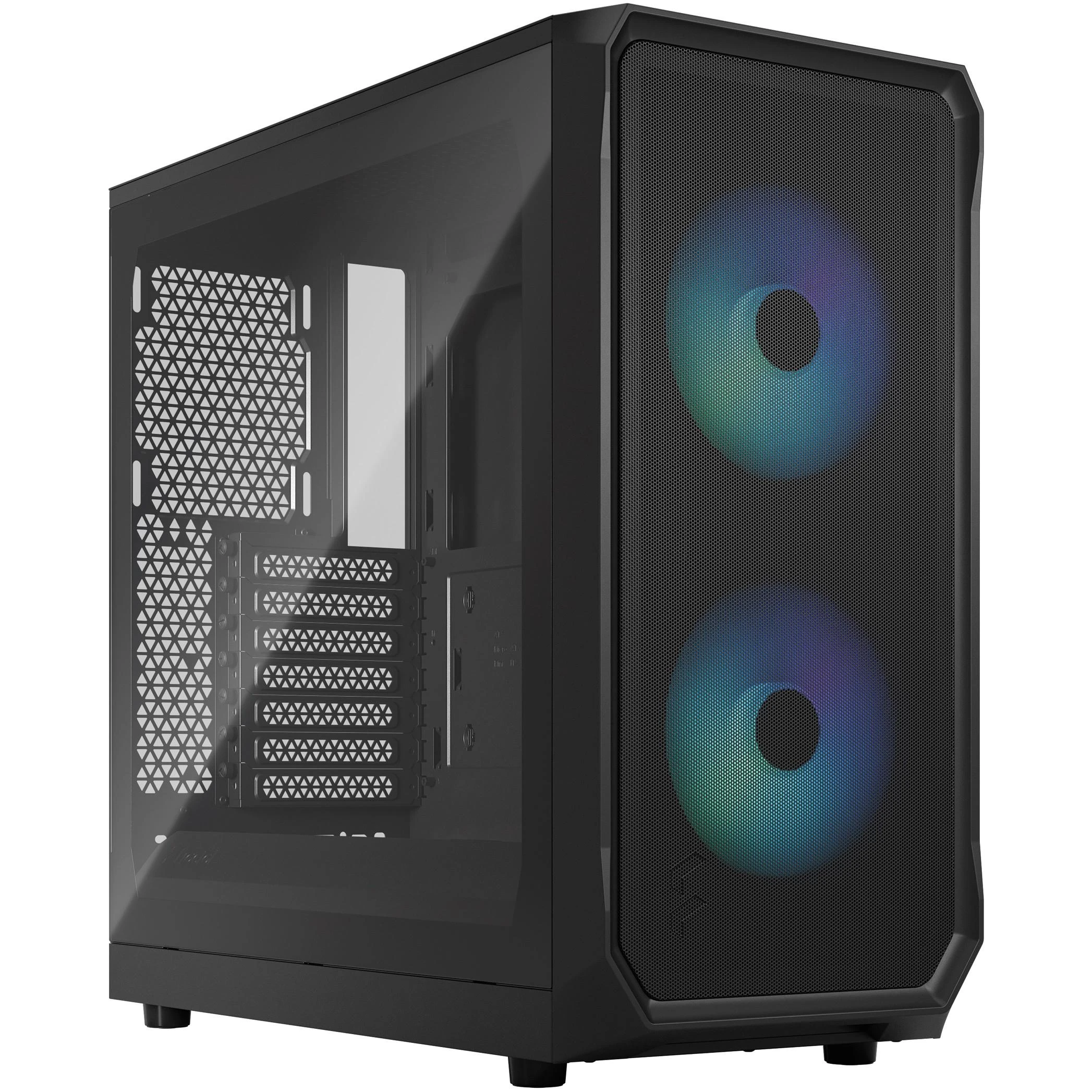 „Fractal Design“ | „Focus 2“ | Šoninis langas | RGB Juodas TG skaidraus atspalvio | Midi bokštas | ATX