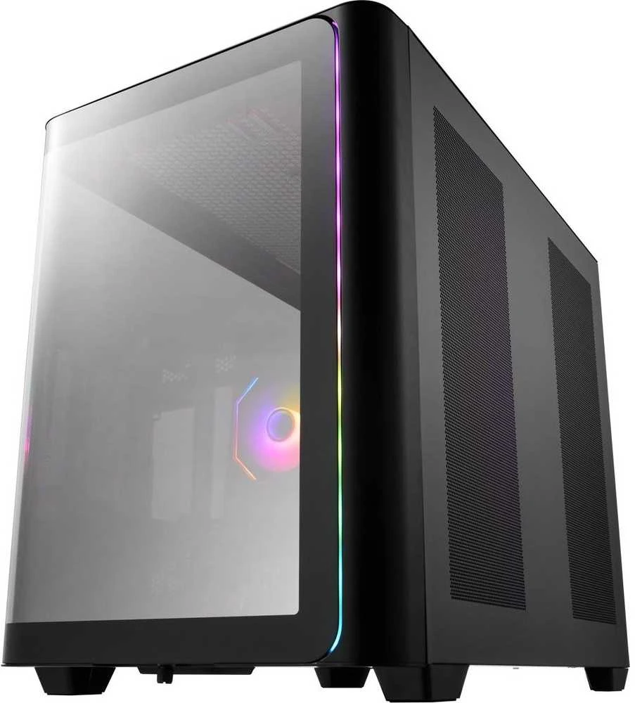 Kompiuterio korpusas FSP M580-BA, Midi Tower, juodas, Tempered Glass x 2