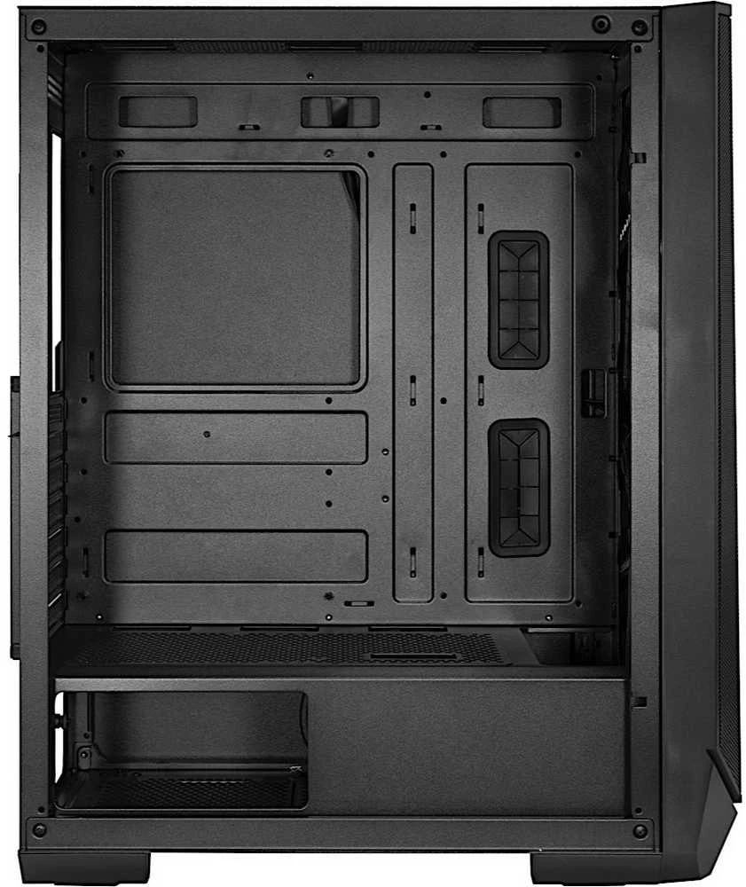 „Inter-Tech IT-3503 Airstream“, bokšto formos korpusas - juodas, grūdintas stiklas
