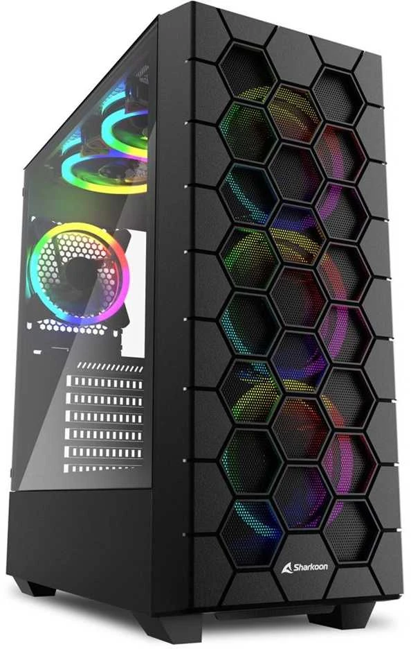 Midi Sharkoon HEX RGB Juodas