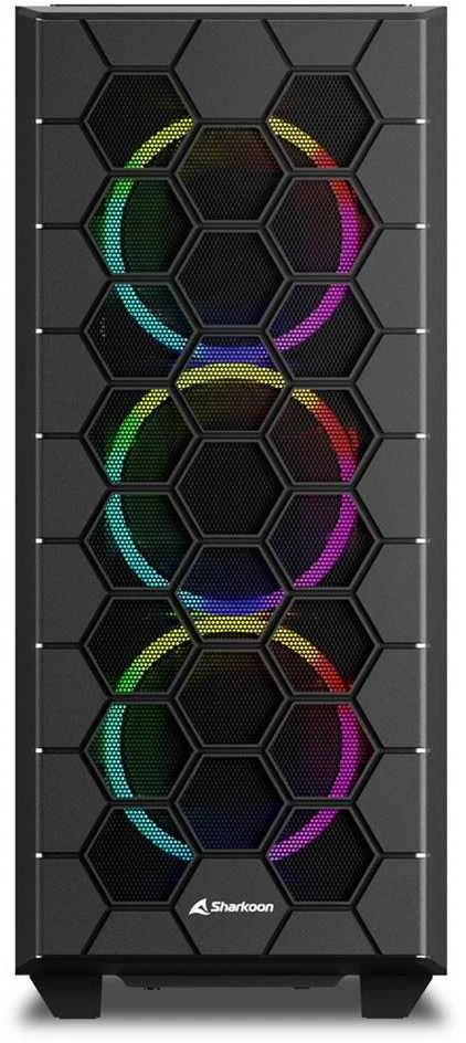 Midi Sharkoon HEX RGB Juodas