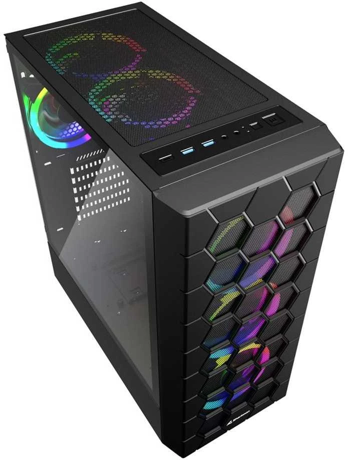 Midi Sharkoon HEX RGB Juodas