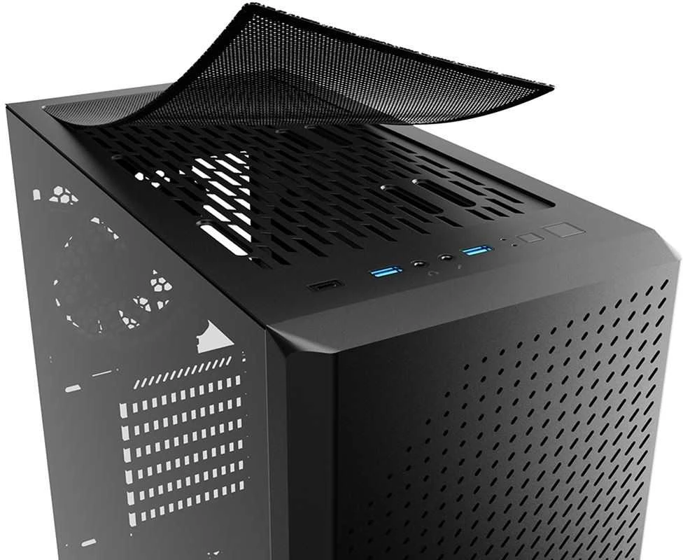 Sharkoon VS9 RGB, Tower tipo korpusas - juodas, grūdintas stiklas