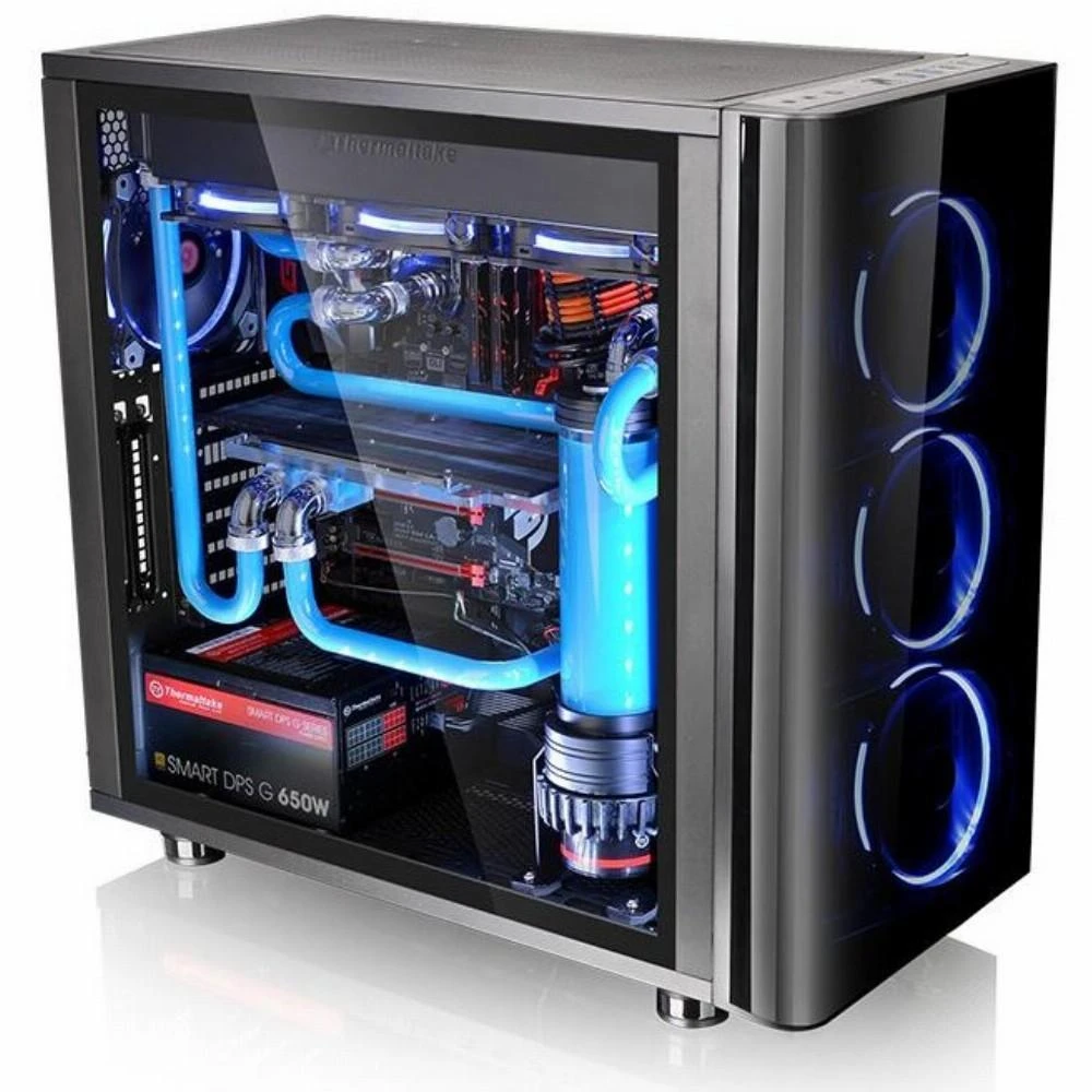 Thermaltake View 31 Tempered Glass Juodas