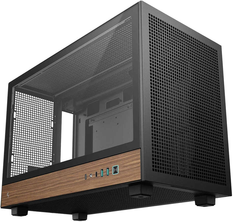 Deepcool Case | CH260 Wood | Micro Tower | Juodas