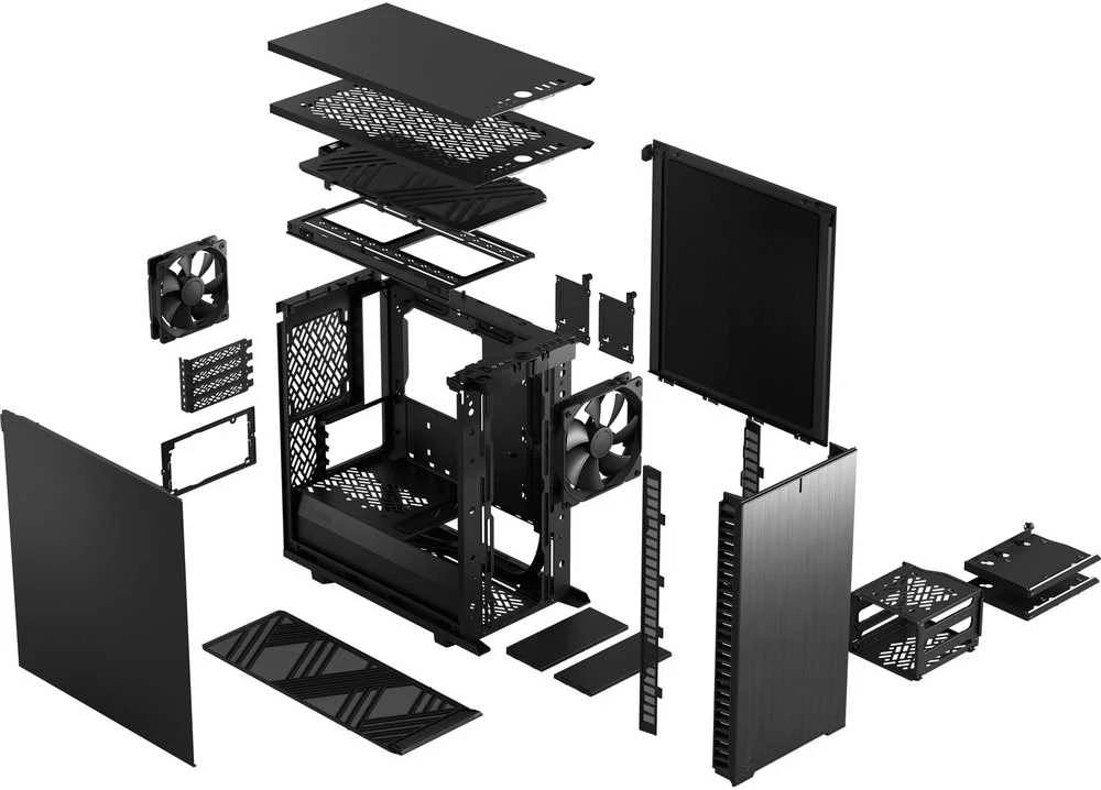 Fractal Design | Define 7 Mini | Juodas Solid | mATX, Mini-DTX, Mini ITX | ATX