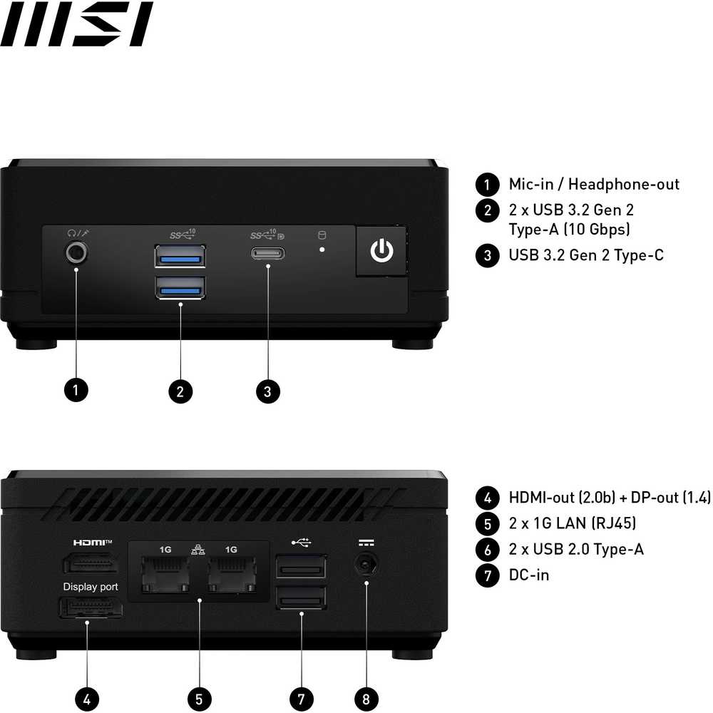 MSI Cubi N ADL N100 4GB/128GB SSD Windows 11 Pro ADL-007DE