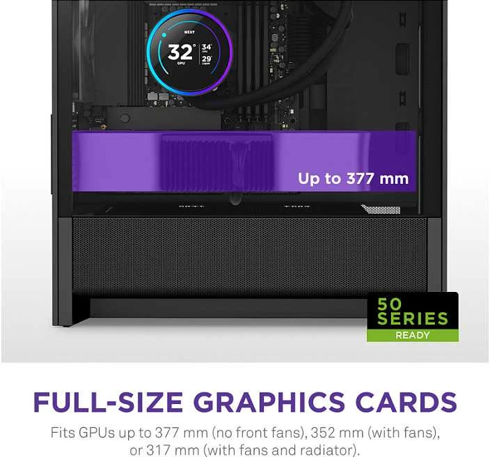 NZXT H9 H3 Flow Midi Tower Juodas