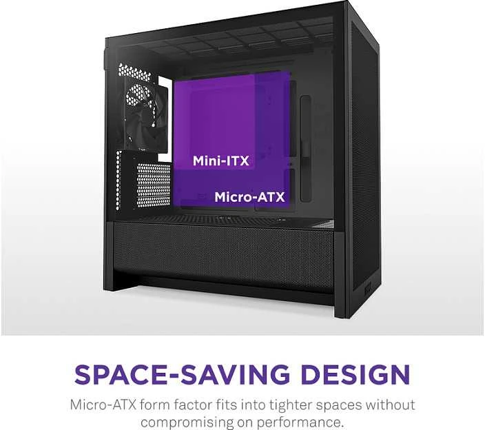 NZXT H9 H3 Flow Midi Tower Juodas