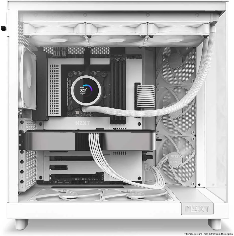 NZXT H6 Flow midi bokšto baltas kompiuterio korpusas