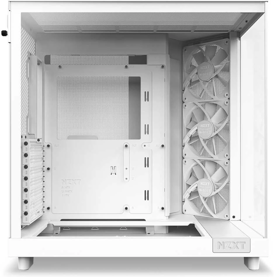 NZXT H6 Flow midi bokšto baltas kompiuterio korpusas
