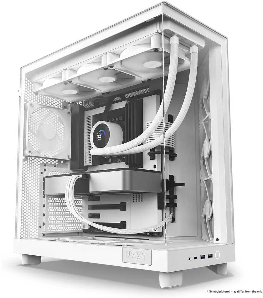 NZXT H6 Flow midi bokšto baltas kompiuterio korpusas