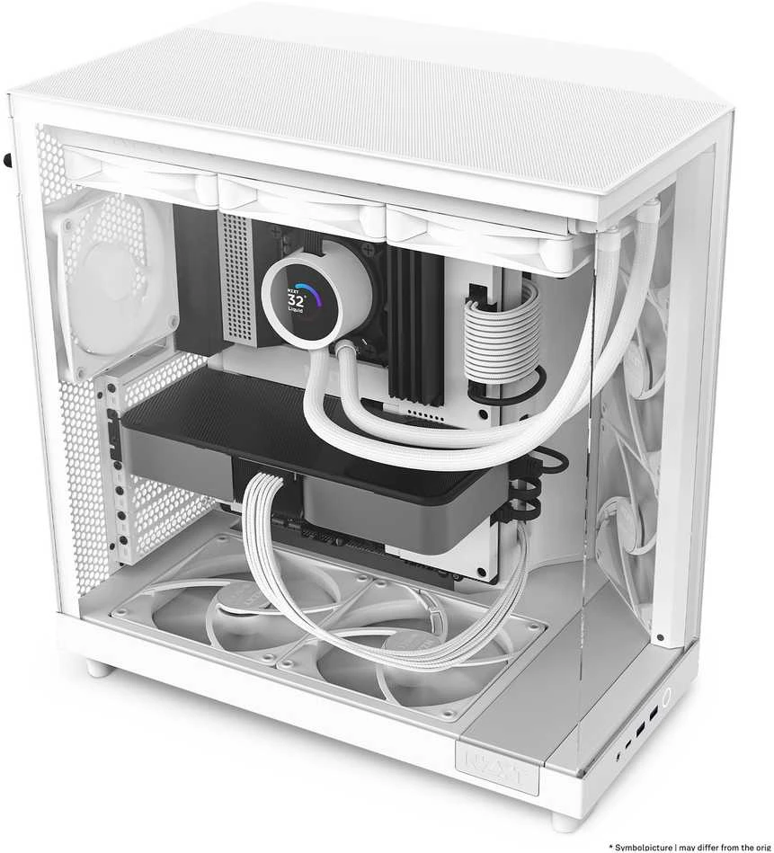 NZXT H6 Flow midi bokšto baltas kompiuterio korpusas