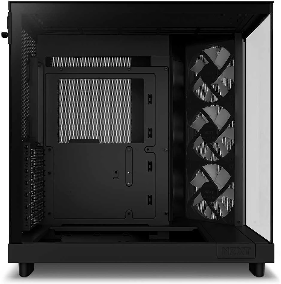 Kompiuterio korpusas NZXT H6 FLOW RGB MIDI BOKŠTAS SU LANGU, Juodas