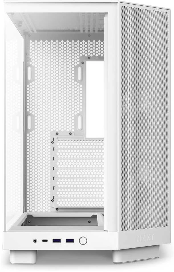 NZXT H6 Flow RGB kompiuterio korpusas, Mid-Tower, ATX, su 3 RGB ventiliatoriais, baltas (CC-H61FW-R1)