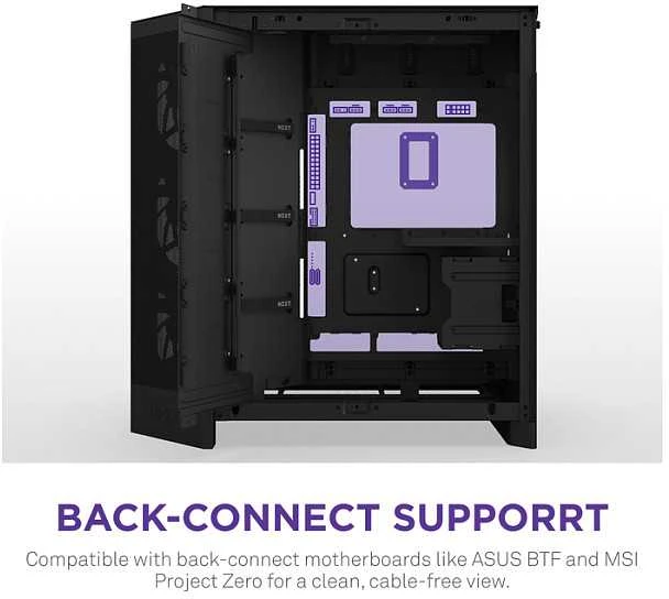 NZXT H9 Flow RGB Midi Tower Juodas