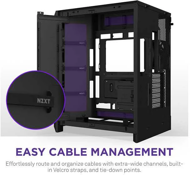 NZXT H9 Flow RGB Midi Tower Juodas