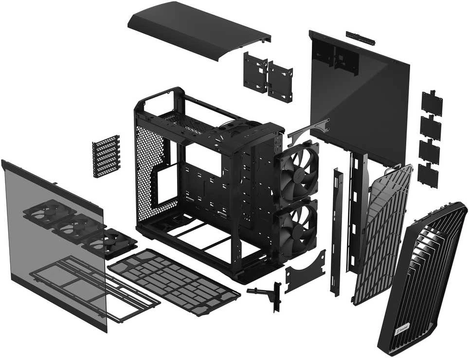 Fractal Design | Torrent Juodas TG Light Tint | Juodas | ATX
