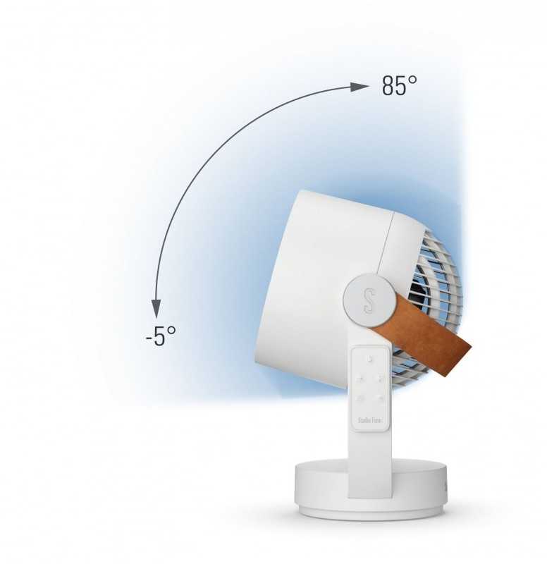 Ventiliatorius Stadler form Fan Leo Table Fan, Timer, Greičių skaičius 4, 18 W, Oscillation, Baltas