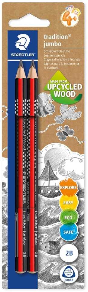 Staedtler STAEDTLER Bleistift Tradition Jumbo 2B Dreikantform 2Stk. retail