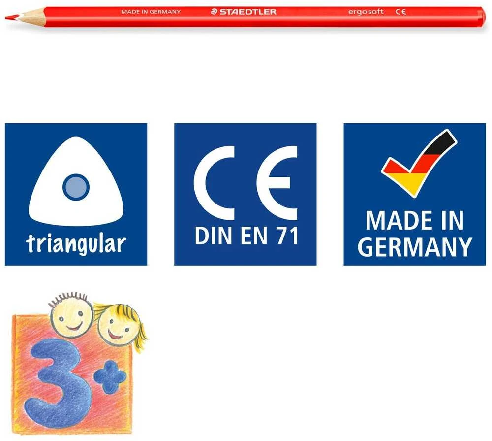 Spalvoti pieštukai „Staedtler Ergosoft“, 36 vnt. (157 M36)