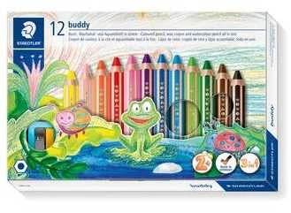 Staedtler - Noris Junior Chunky 3in1 spalvoti pieštukai, 12 vnt. (+2 metai) (140 C12)