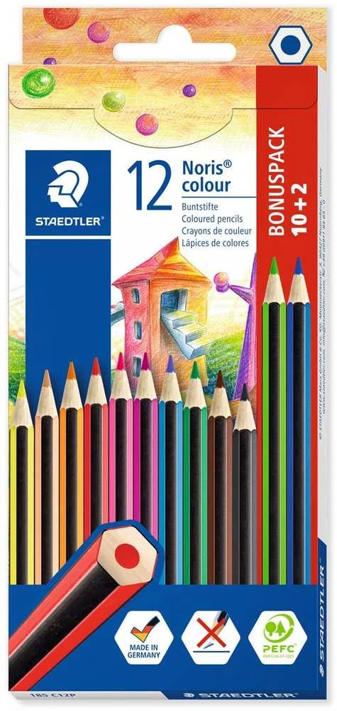 Spalvoti pieštukai STAEDTLER Noris Colour, 12 vnt.