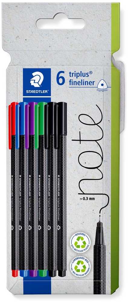 Staedtler STAEDTLER Fineliner triplus rPP, 6 Stück