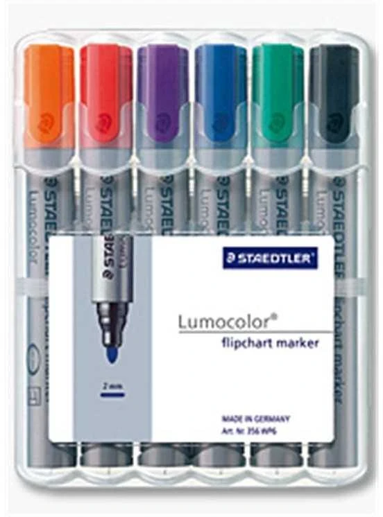 Staedtler LUMOCOLOR atverčiamasis žymeklis, 6 spalvų dėklas (STA307)