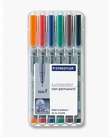 Staedtler STAEDTLER Folienstift Lumocolor F nonperm 6St