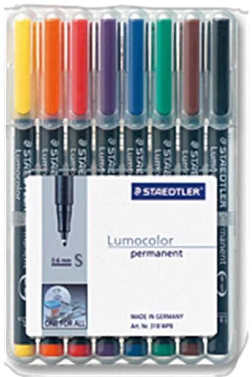 Staedtler 313 WP8, Juoda, Mėlyna, Ruda, Žalia, Oranžinė, Raudona, Violetinė, Geltona, Juoda, Polipropilenas (PP), 0,4 mm, 1 vnt.