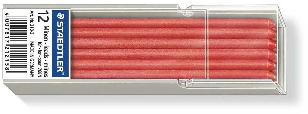 STAEDTLER Mine Lumocolor non-perm raudona 12ST