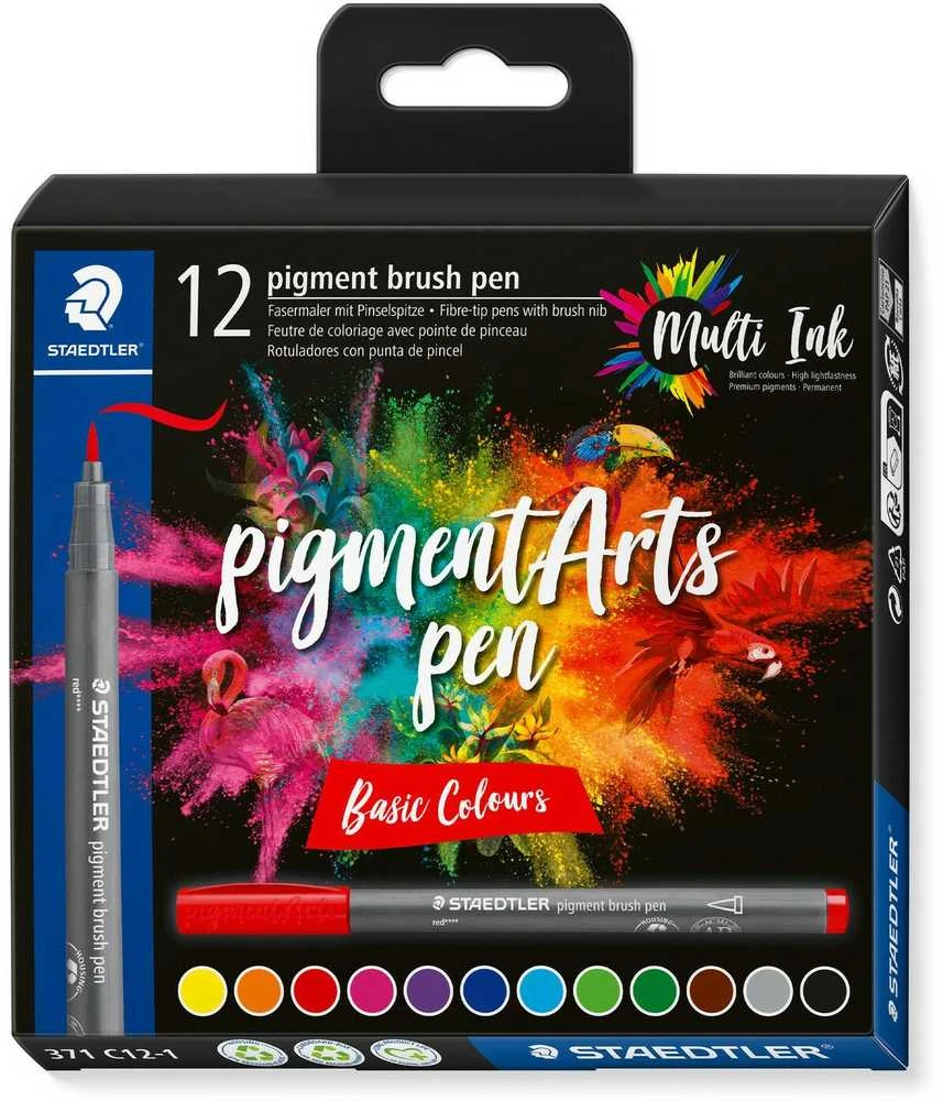 Staedtler STAEDTLER MultiInk Pigment Arts brush pen 12er-Set sort. retail