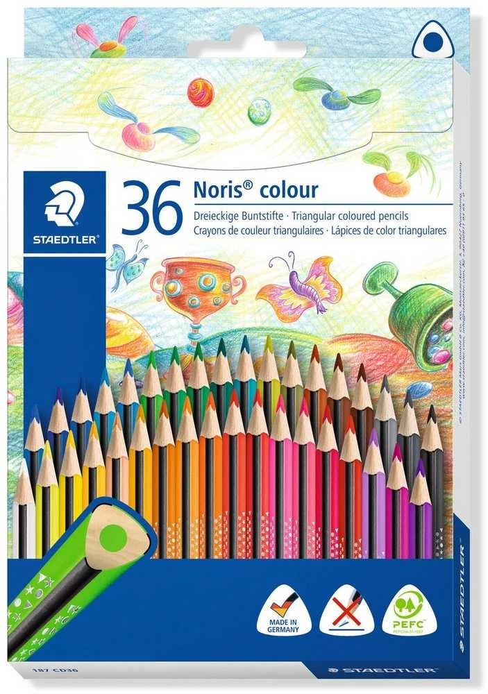 Staedtler - Noris spalvoti trikampiai spalvoti pieštukai, 36 vnt (187 CD36)