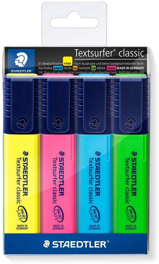 Staedtler Textsurfer Classic žymeklis, 4 spalvos