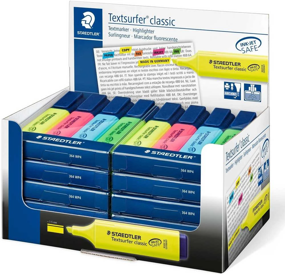 Staedtler Textsurfer Classic žymeklis, 4 spalvos