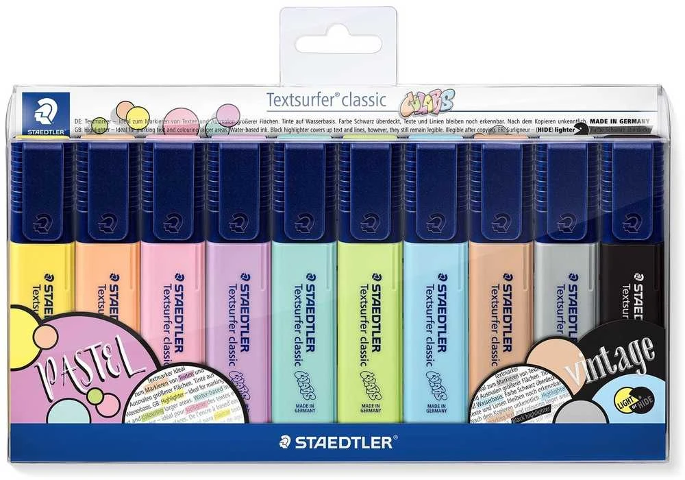 Staedtler Highlighter Classic Colors 10 spalvų