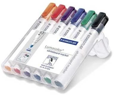 Staedtler - Lumocolor baltos lentos žymeklis 2,0 mm - 6 vnt. asorti. (351 WP6)