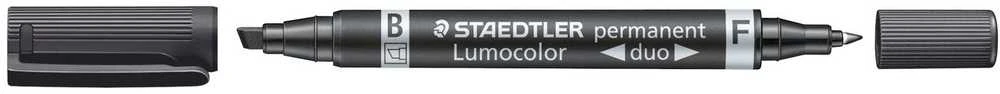 Staedtler nuolatinis žymeklis Staedtler 348 B Lumocolor Duo Juodas 10 vnt.