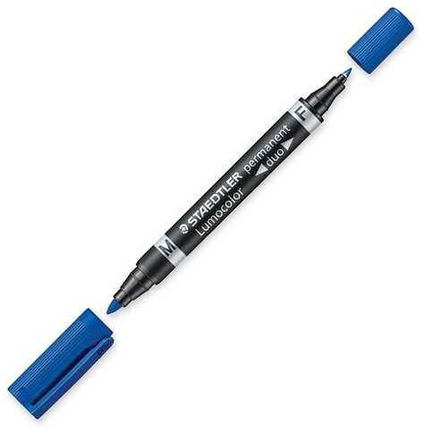 Staedtler TALPYKLĖ Zweispitzarder Lumocolor perm blau 10 Stück