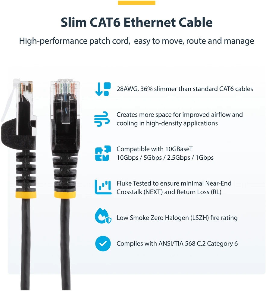 StarTech StarTech CAT6 CABLE - 0.5 M - Pilkas/.