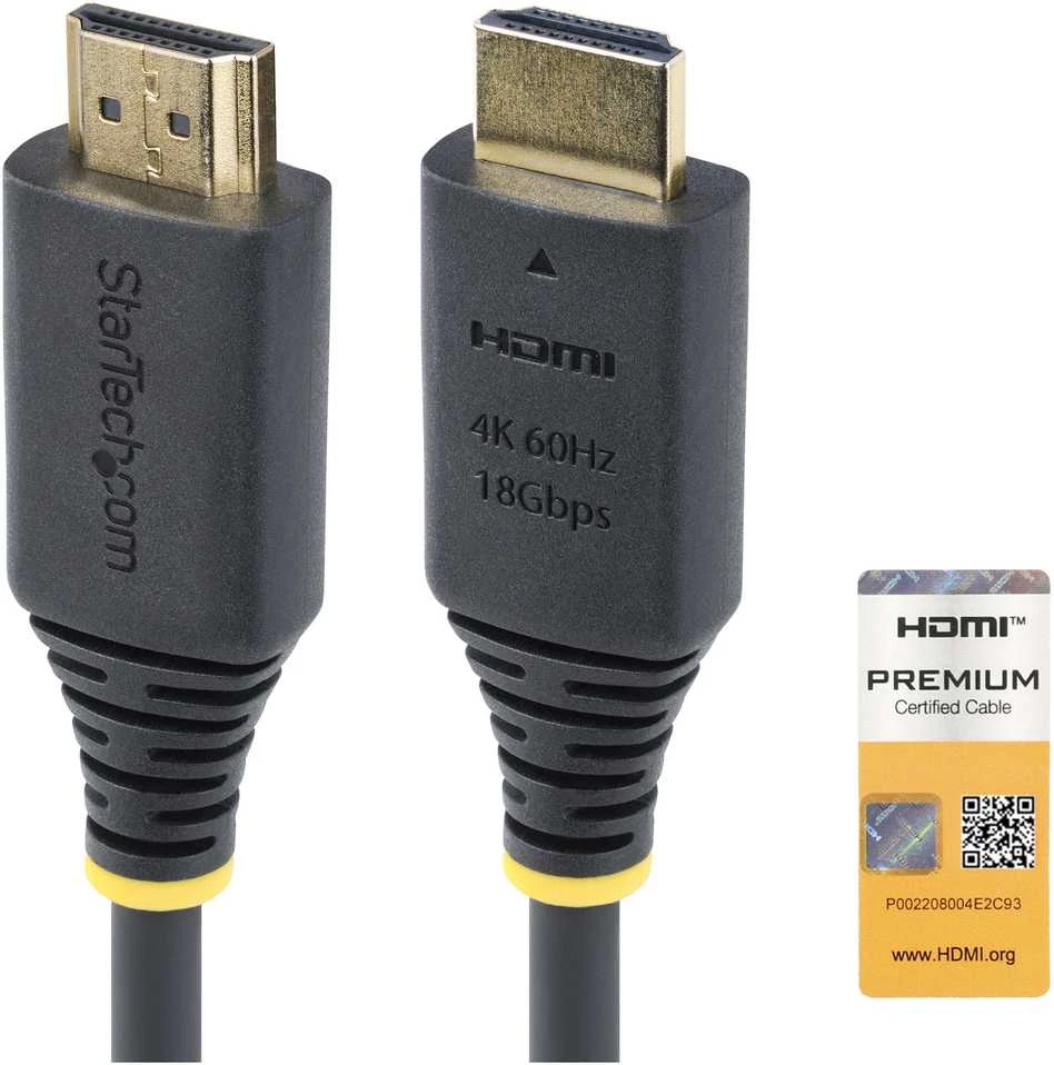 Kabelis StarTech HDMI - HDMI 0.5m juoda (HDMI2-CABLE-4K60-50C)