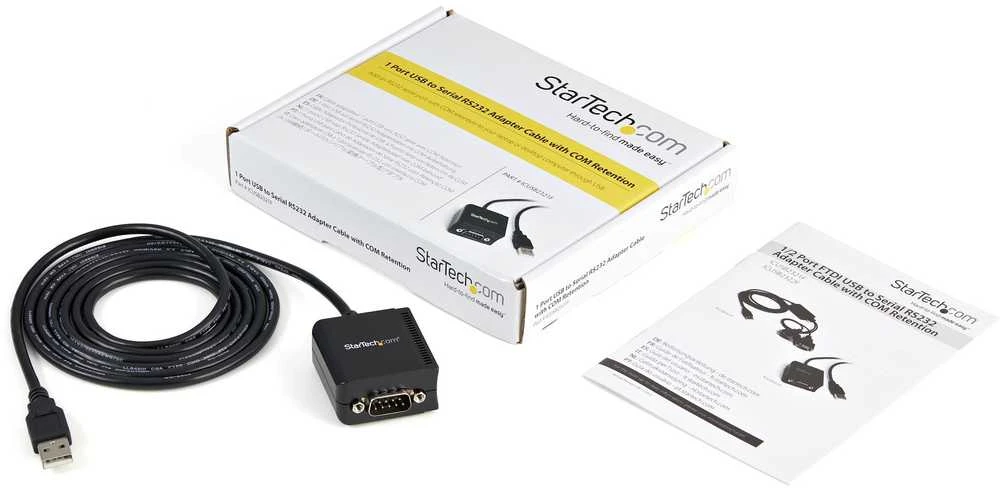 Kabelis USB StarTech USB-A - RS-232 1.8 m Juodas (ICUSB2321F)