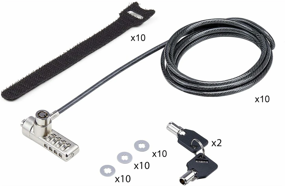 Linka zabezpieczająca StarTech 2 m (DUALKA10-LAPTOP-LOCK)